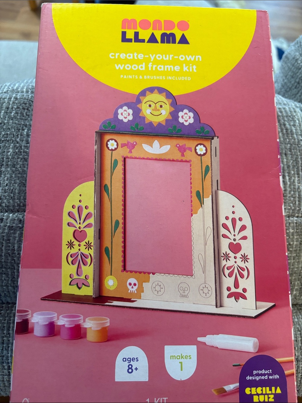 Mondo Llama Pink Create-Your-Own Wood Frame Kit